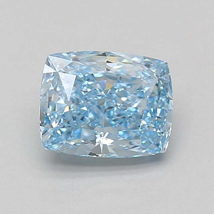 2.01 Ct. Fancy Vivid Blue Cushion Lab Grown Diamond