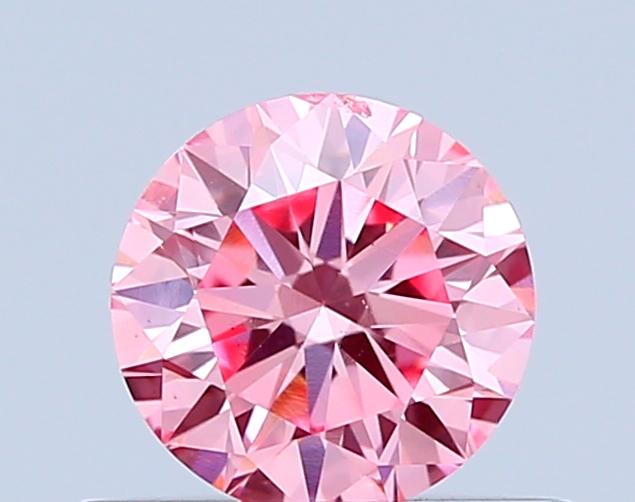 0.50 Ct. Fancy Vivid Pink Round Lab Grown Diamond