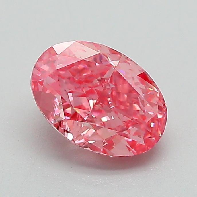 1.06 Ct. Fancy Vivid Pink Oval Lab Grown Diamond