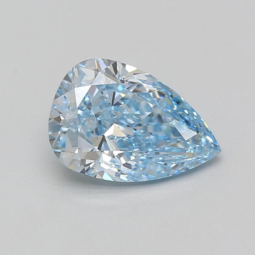 3.07 Ct. Fancy Vivid Blue Pear Lab Grown Diamond