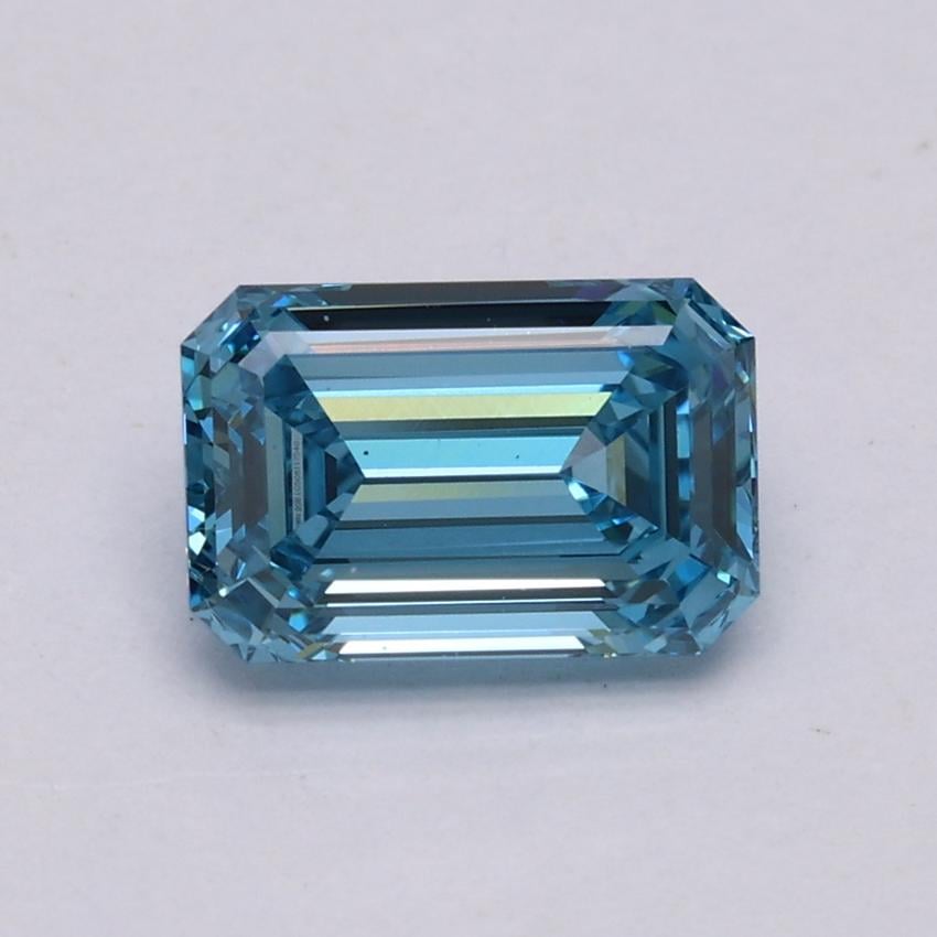 1.11 Ct. Fancy Intense Blue Emerald Lab Grown Diamond