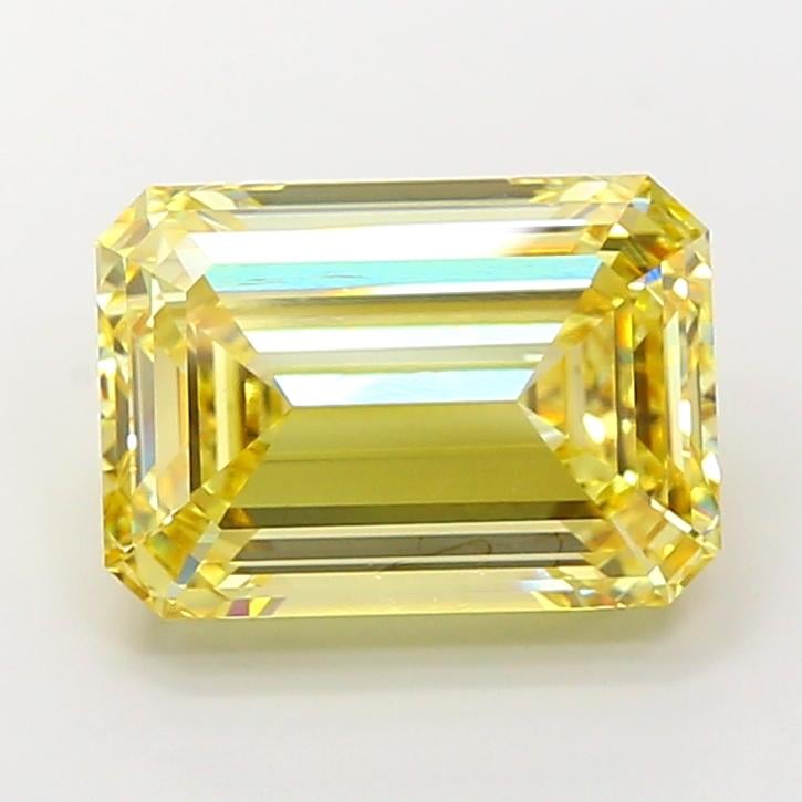 9.07 Ct. Fancy Intense  Yellow Emerald Lab Grown Diamond