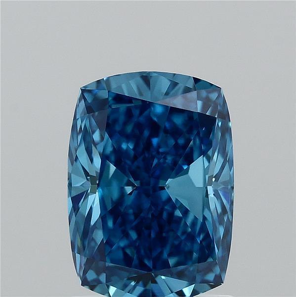 1.50 Ct. Fancy Vivid Blue Cushion Lab Grown Diamond
