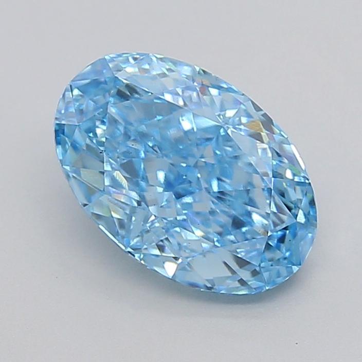 2.55 Ct. Fancy Vivid  Blue Oval Lab Grown Diamond