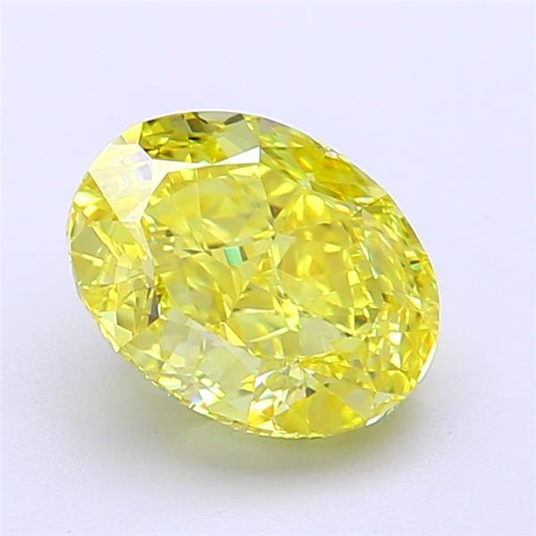 2.11 Ct. Fancy Vivid  Yellow Oval Lab Grown Diamond