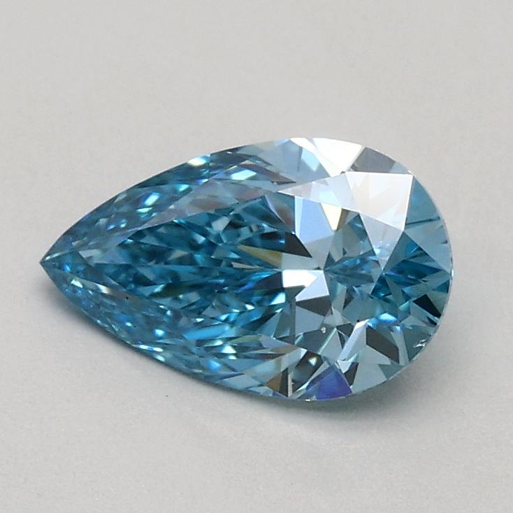 0.57 Ct. Fancy Vivid Blue Pear Lab Grown Diamond