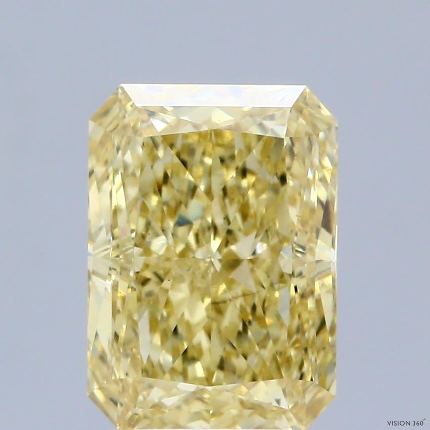 2.58 Ct. Fancy Vivid Yellow Radiant Lab Grown Diamond