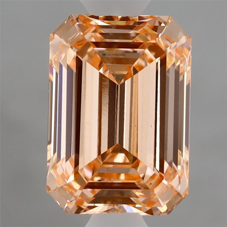 2.10 Ct. Fancy Vivid Orangy Pink Emerald Lab Grown Diamond