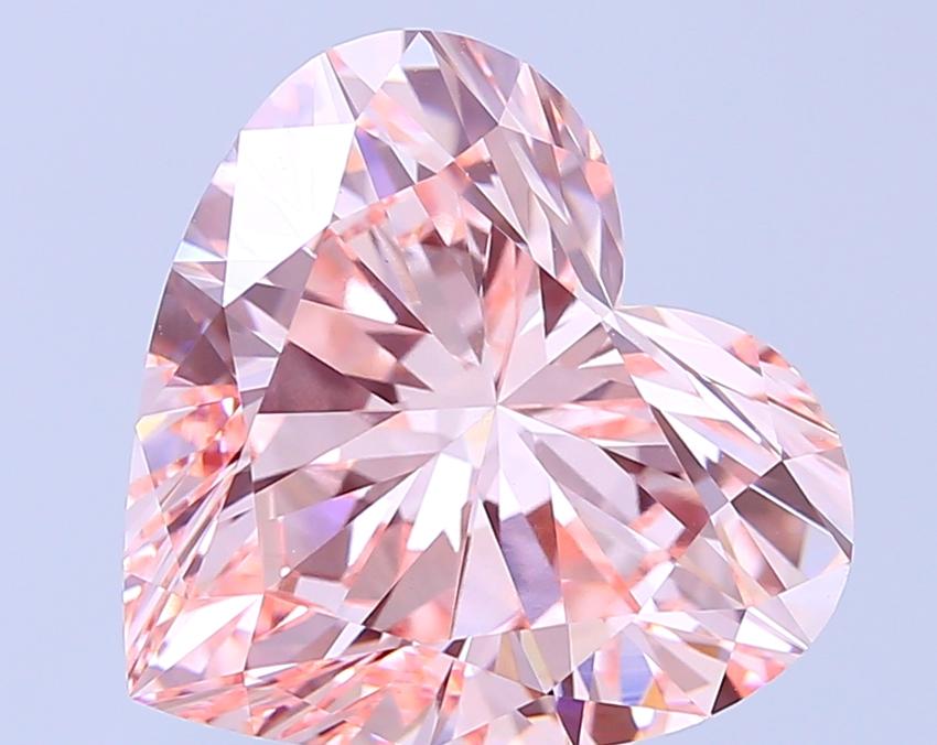 7.10 Ct. Fancy Intense  Pink Heart Lab Grown Diamond
