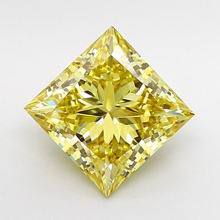 4.04 Ct. Fancy Intense  Yellow Princess Lab Grown Diamond