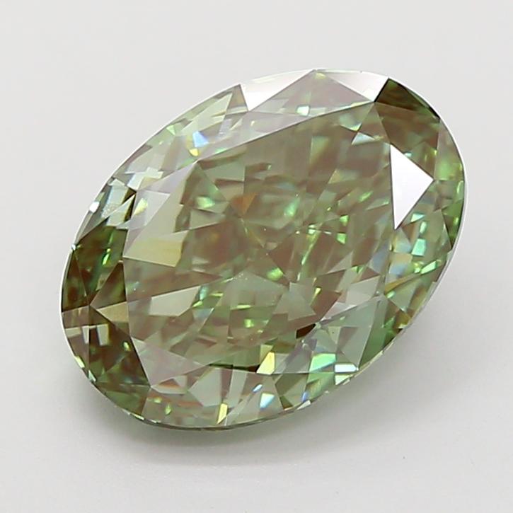 5.03 Ct. Fancy Green Oval Lab Grown Diamond