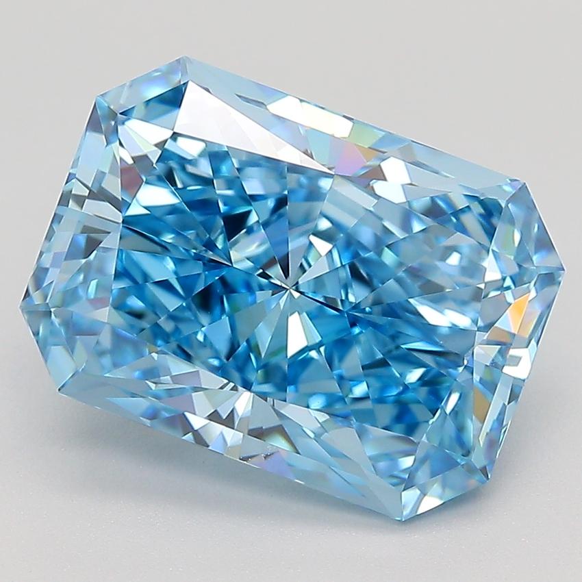5.00 Ct. Fancy Vivid Blue Radiant Lab Grown Diamond