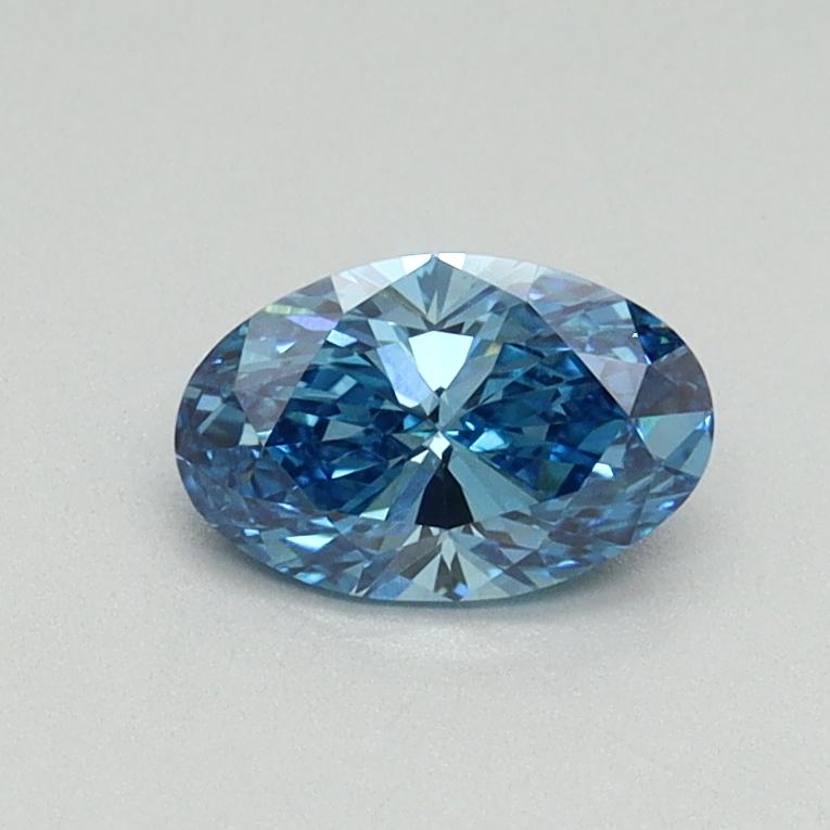 0.52 Ct. Fancy Vivid Blue Oval Lab Grown Diamond