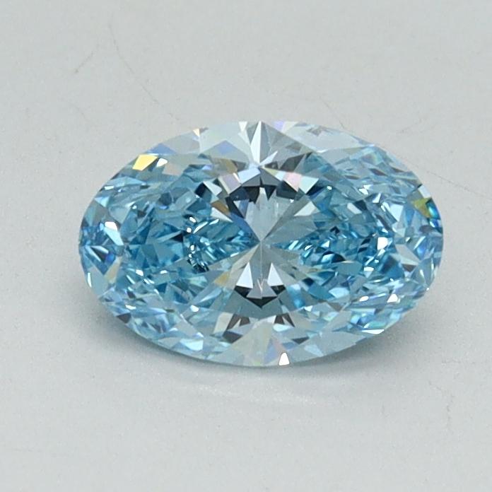 0.64 Ct. Fancy Vivid Blue Oval Lab Grown Diamond