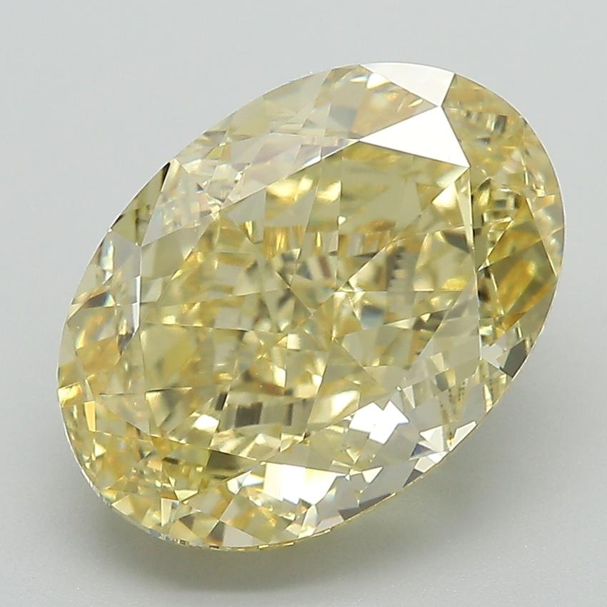 6.23 Ct. Fancy Intense  Yellow Oval Lab Grown Diamond
