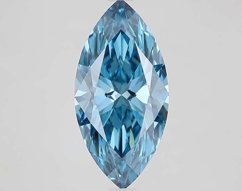 3.03 Ct. Fancy Vivid Blue Marquise Lab Grown Diamond
