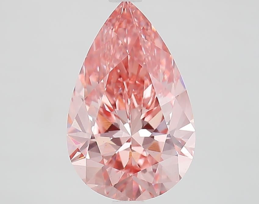 3.20 Ct. Fancy Vivid Pink Pear Lab Grown Diamond