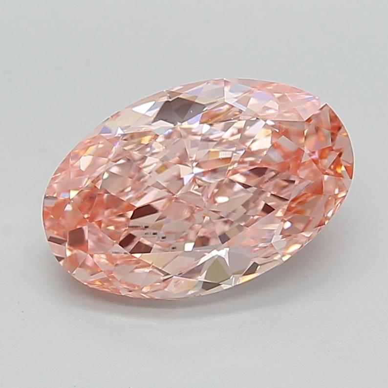 3.51 Ct. Fancy Vivid  Pink Oval Lab Grown Diamond