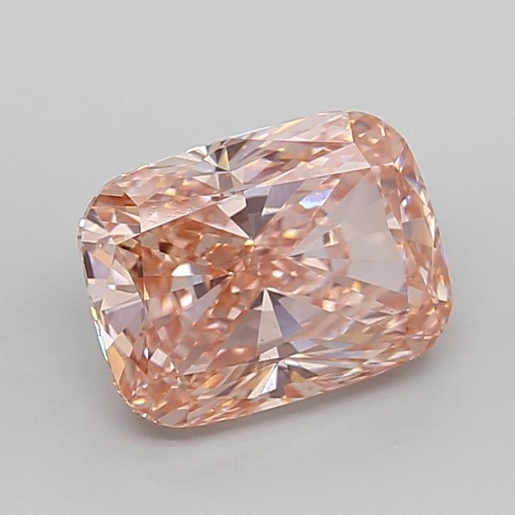 3.00 Ct. Fancy Vivid  Pink Cushion Lab Grown Diamond