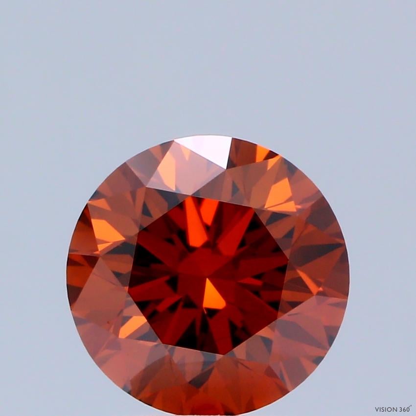 1.89 Ct. Fancy Deep Orange Round Lab Grown Diamond