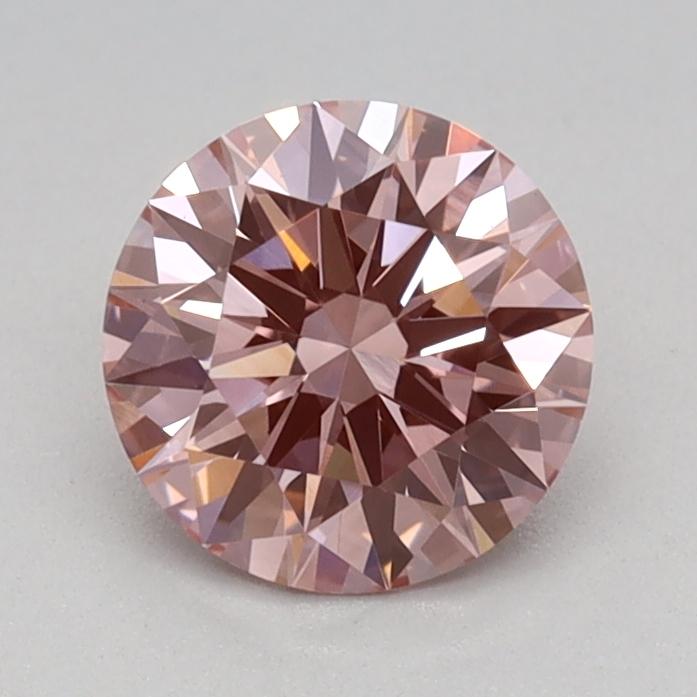 0.70 Ct. Fancy Vivid Pink Round Lab Grown Diamond