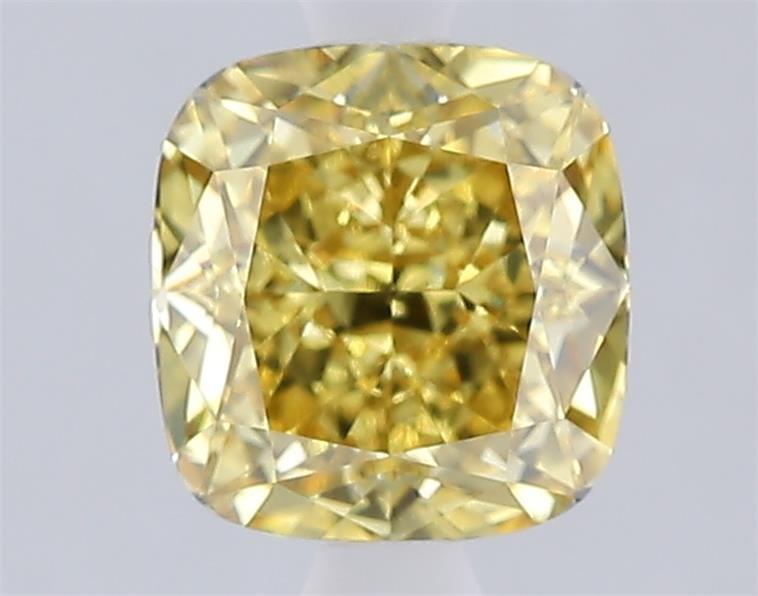 2.10 Ct. Fancy Vivid Yellow Yellow Cushion Lab Grown Diamond