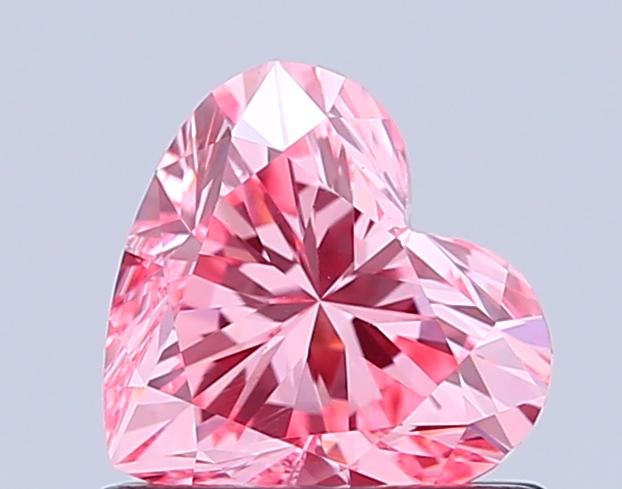0.79 Ct. Fancy Vivid Pink Heart Lab Grown Diamond