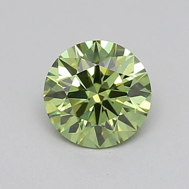 0.27 Ct. Fancy Vivid  Green Round Lab Grown Diamond