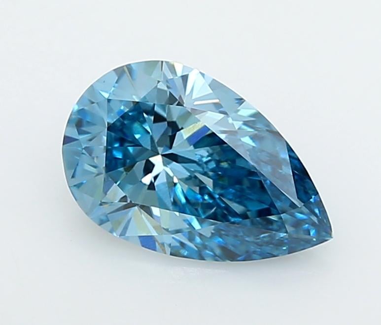 1.62 Ct. Fancy Vivid  Blue Pear Lab Grown Diamond