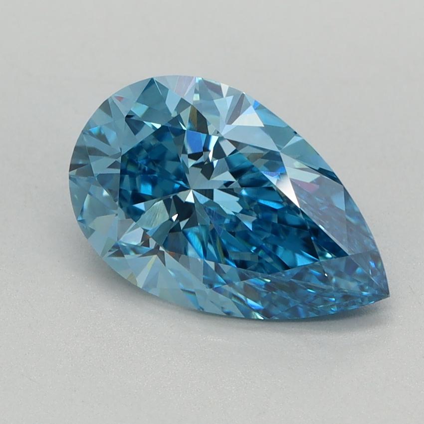 1.56 Ct. Fancy Vivid Blue Pear Lab Grown Diamond