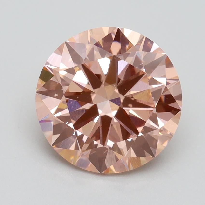 2.50 Ct. Fancy Intense Pink Round Lab Grown Diamond