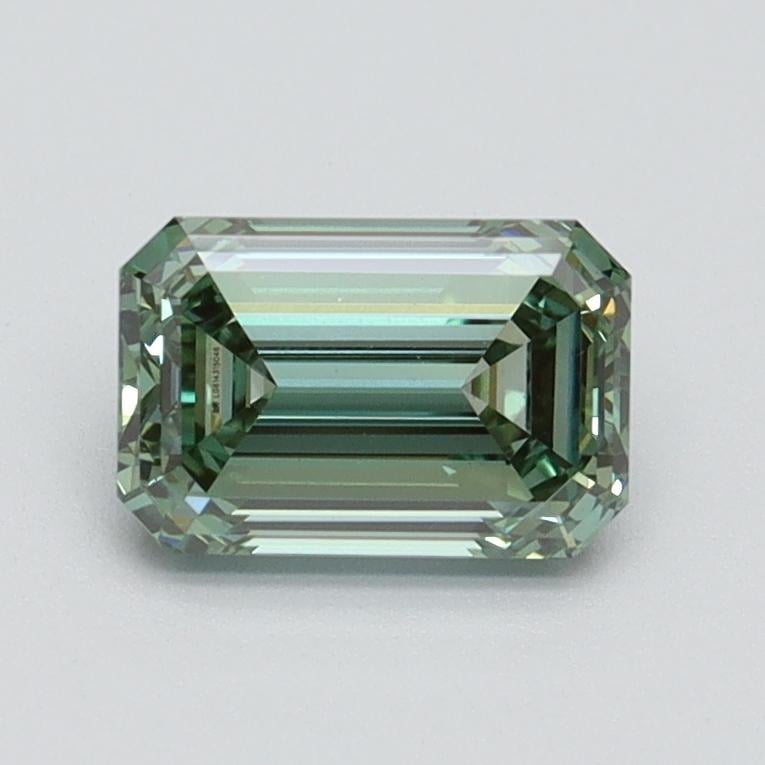 1.01 Ct. Fancy Intense Pacific Green Emerald Lab Grown Diamond