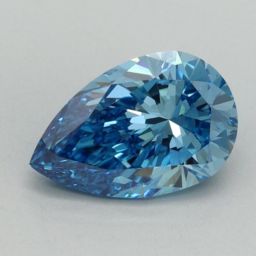 1.64 Ct. Fancy Vivid Blue Pear Lab Grown Diamond