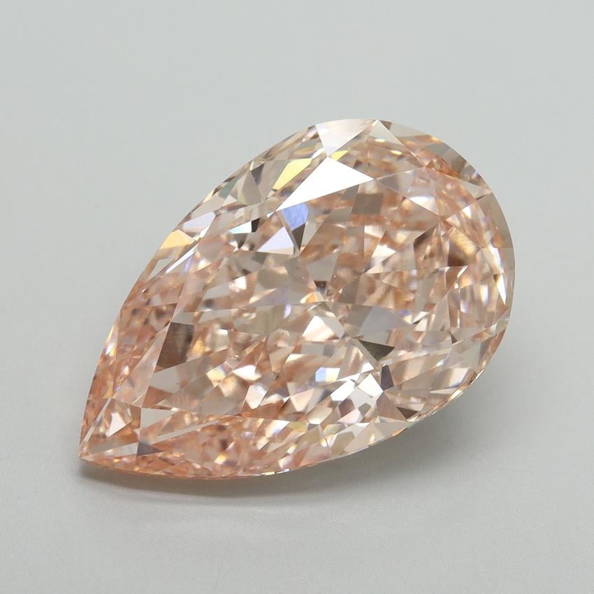 10.72 Ct. Fancy Intense Pink Pear Lab Grown Diamond