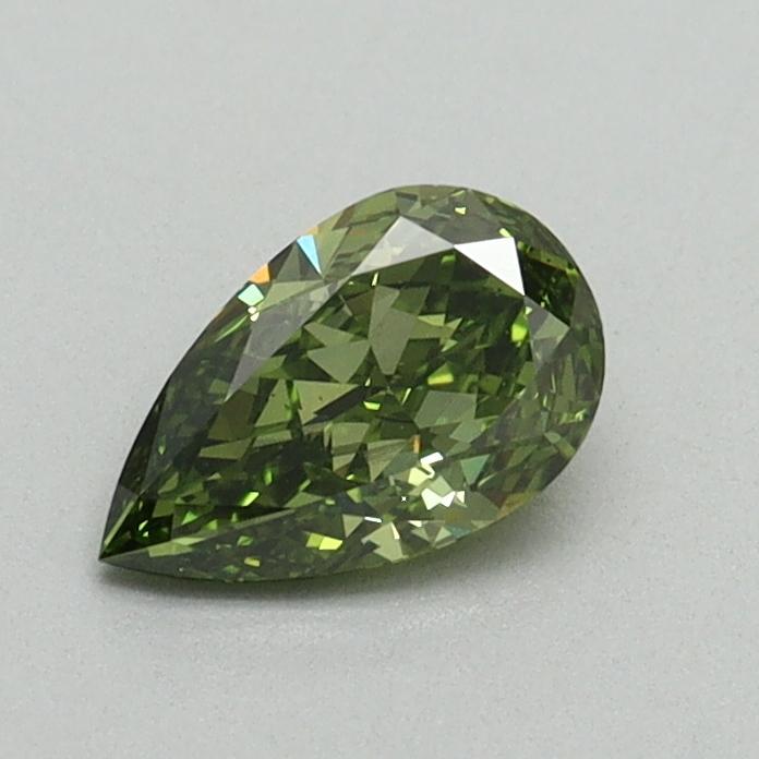 0.53 Ct. Fancy Vivid Green Pear Lab Grown Diamond