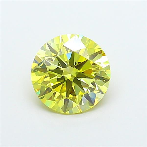 2.03 Ct. Fancy Intense Yellow Round Lab Grown Diamond