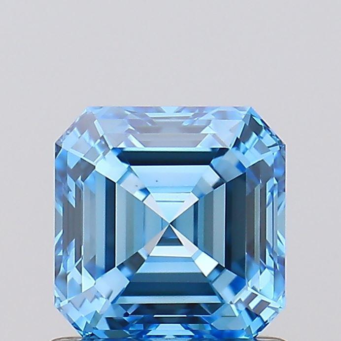 1.03 Ct. Fancy Vivid Blue Asscher Lab Grown Diamond