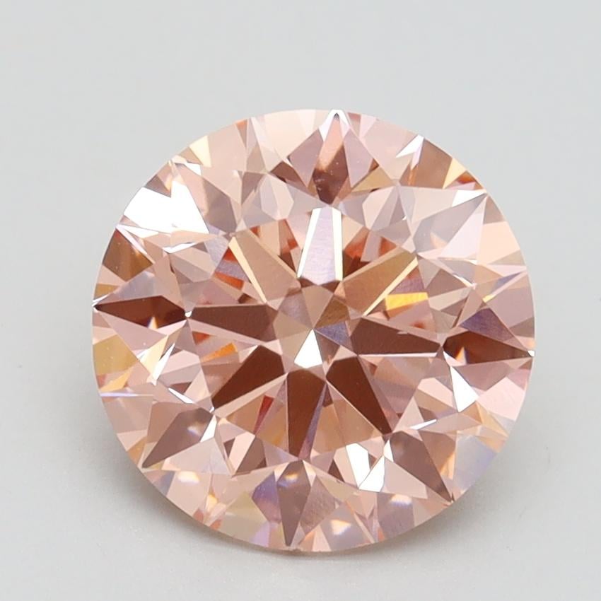 2.60 Ct. Fancy Intense Pink Round Lab Grown Diamond