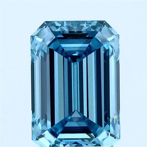 2.01 Ct. Fancy Vivid Blue Emerald Lab Grown Diamond