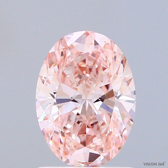 1.30 Ct. Fancy Vivid Pink Oval Lab Grown Diamond