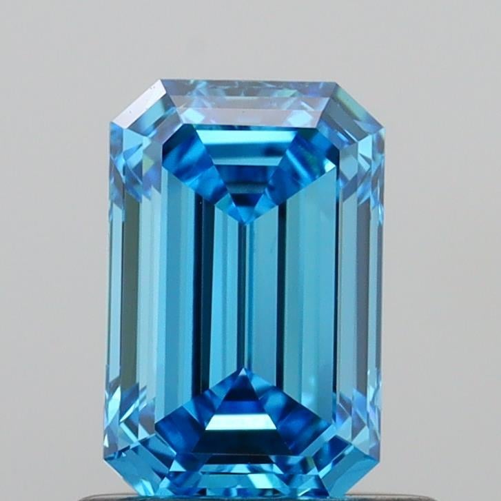 0.80 Ct. Fancy Vivid Blue Emerald Lab Grown Diamond