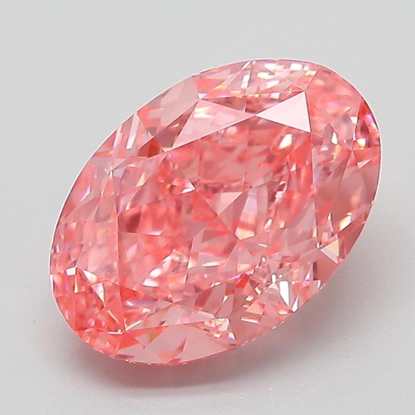 3.07 Ct. Fancy Pink Oval Lab Grown Diamond