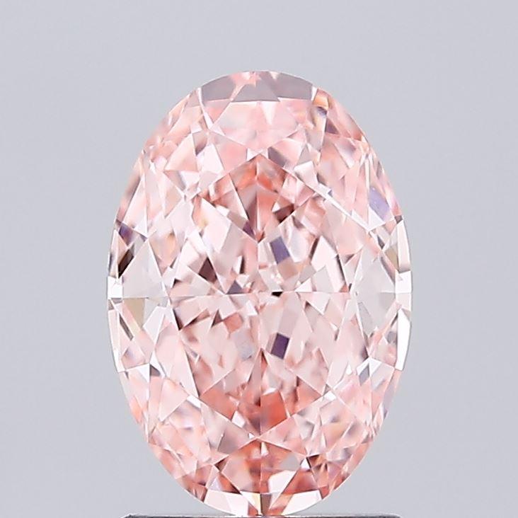 1.61 Ct. Fancy Vivid Pink Oval Lab Grown Diamond