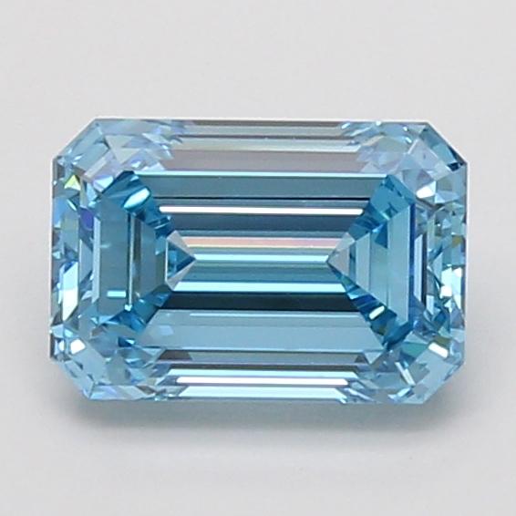 1.57 Ct. Fancy Vivid Blue Emerald Lab Grown Diamond
