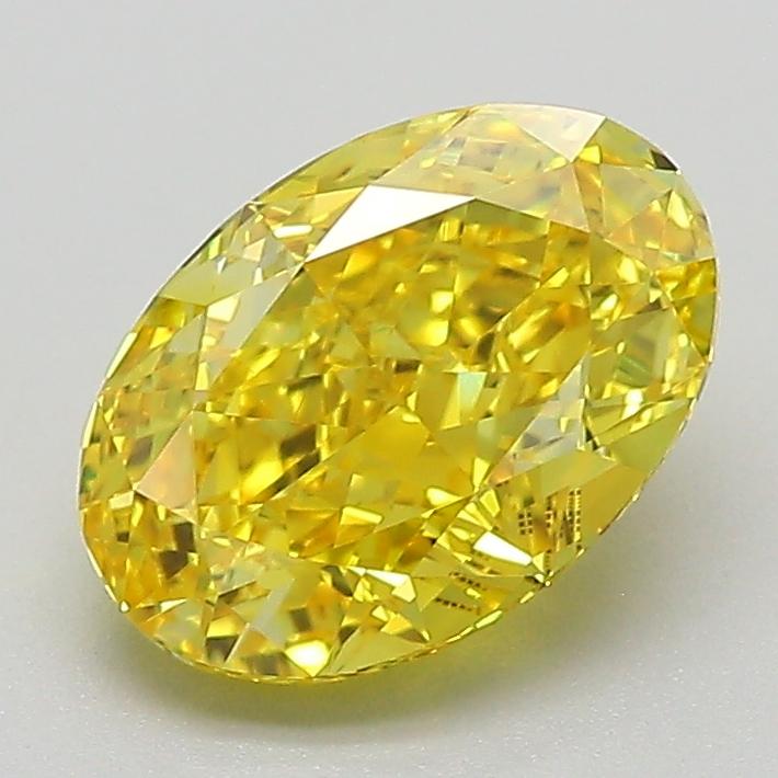 1.80 Ct. Fancy Vivid Yellow Oval Lab Grown Diamond