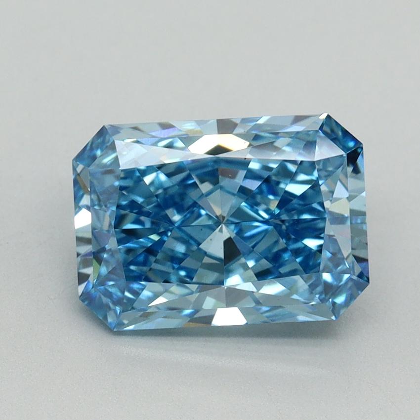 2.42 Ct. Fancy Vivid Blue Radiant Lab Grown Diamond