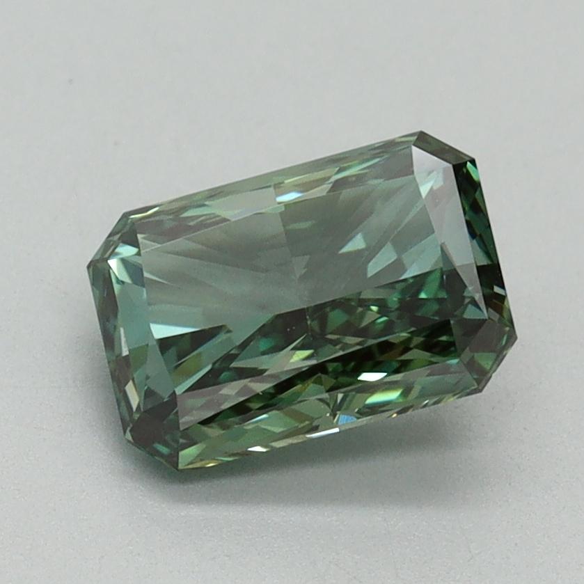 1.40 Ct. Fancy Vivid Green Radiant Lab Grown Diamond