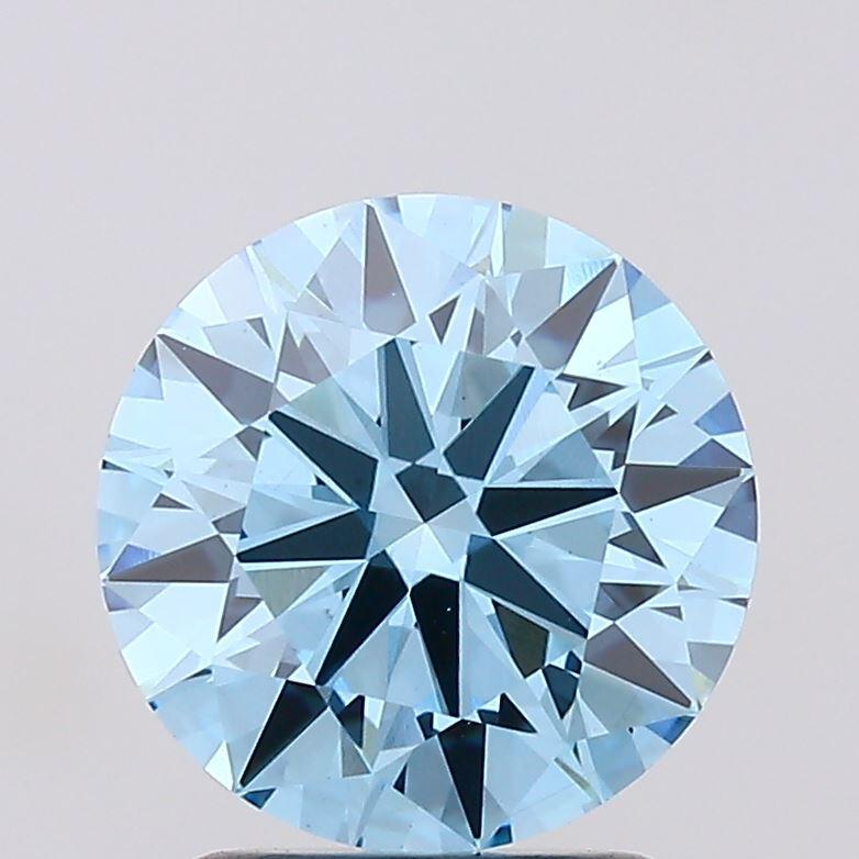 2.01 Ct. Fancy Vivid Blue Round Lab Grown Diamond