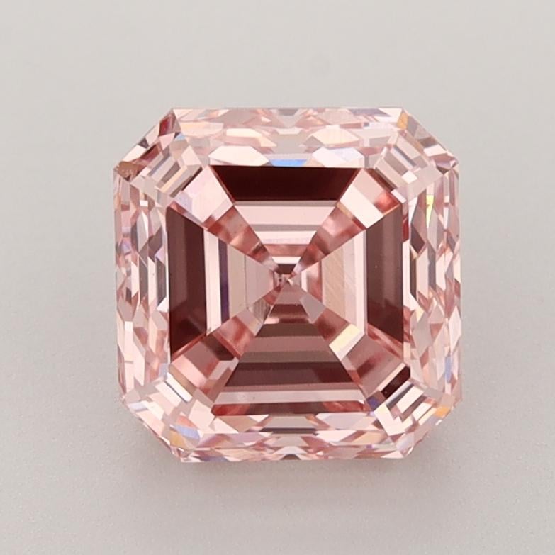 2.25 Ct. Fancy Intense  Pink Asscher Lab Grown Diamond