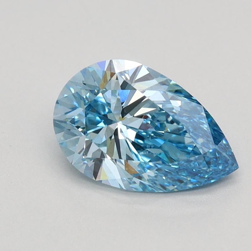 1.04 Ct. Fancy Vivid Blue Pear Lab Grown Diamond